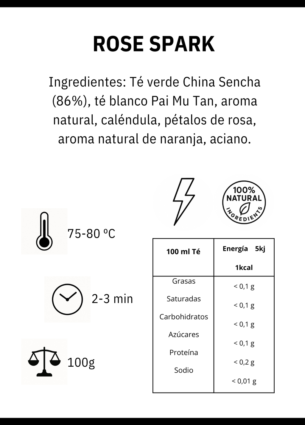 Rose Spark |Té Verde Sencha, Té Blanco y Rosas
